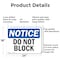 Signmission Do Not Block, 24 in W x Rectangle, Aluminum OS-2PACK-NS-A-1824-L-11083 - alternate 5